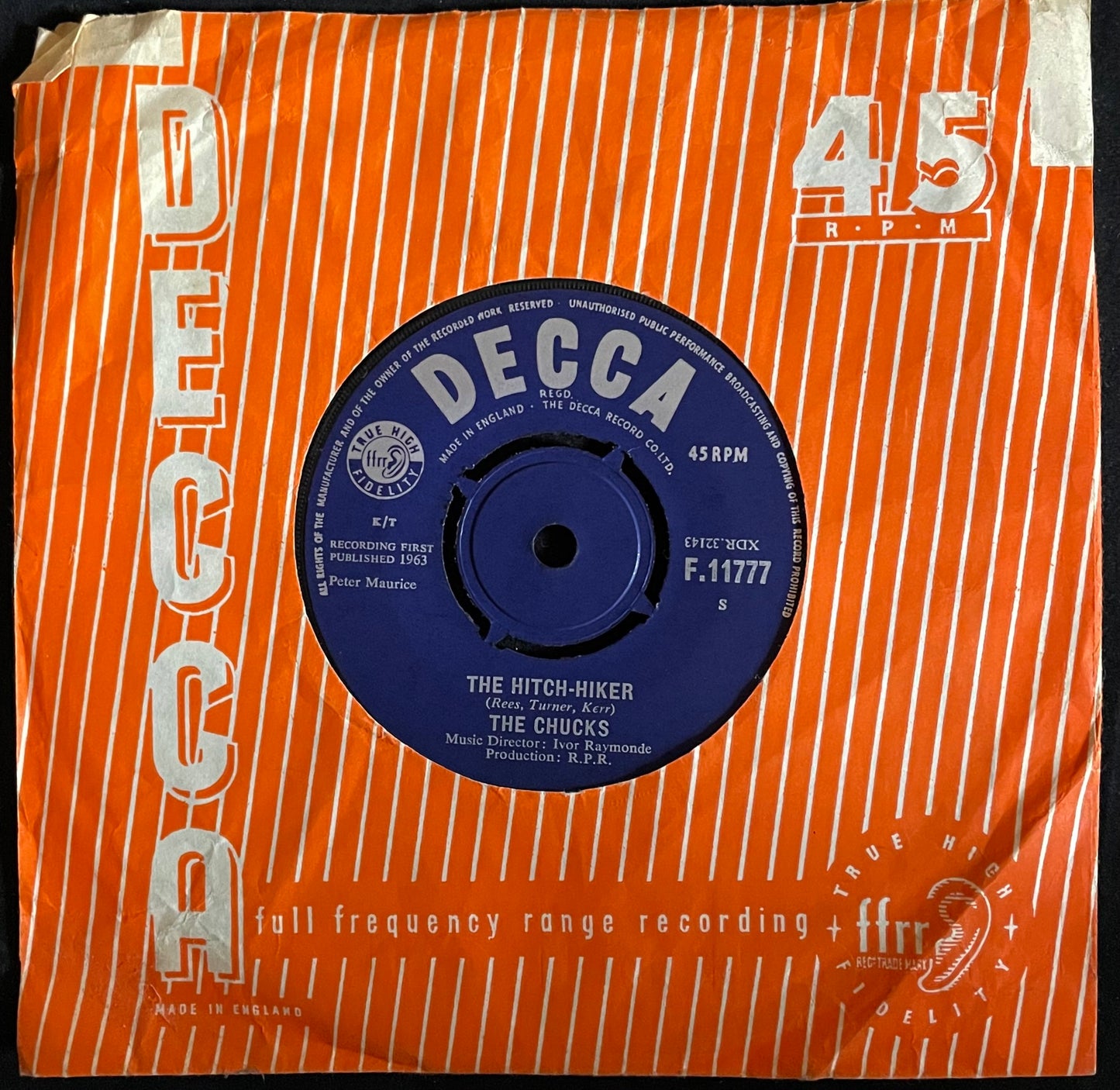 The Chucks – The Hitch-Hiker - USED Vinyl 7" Single