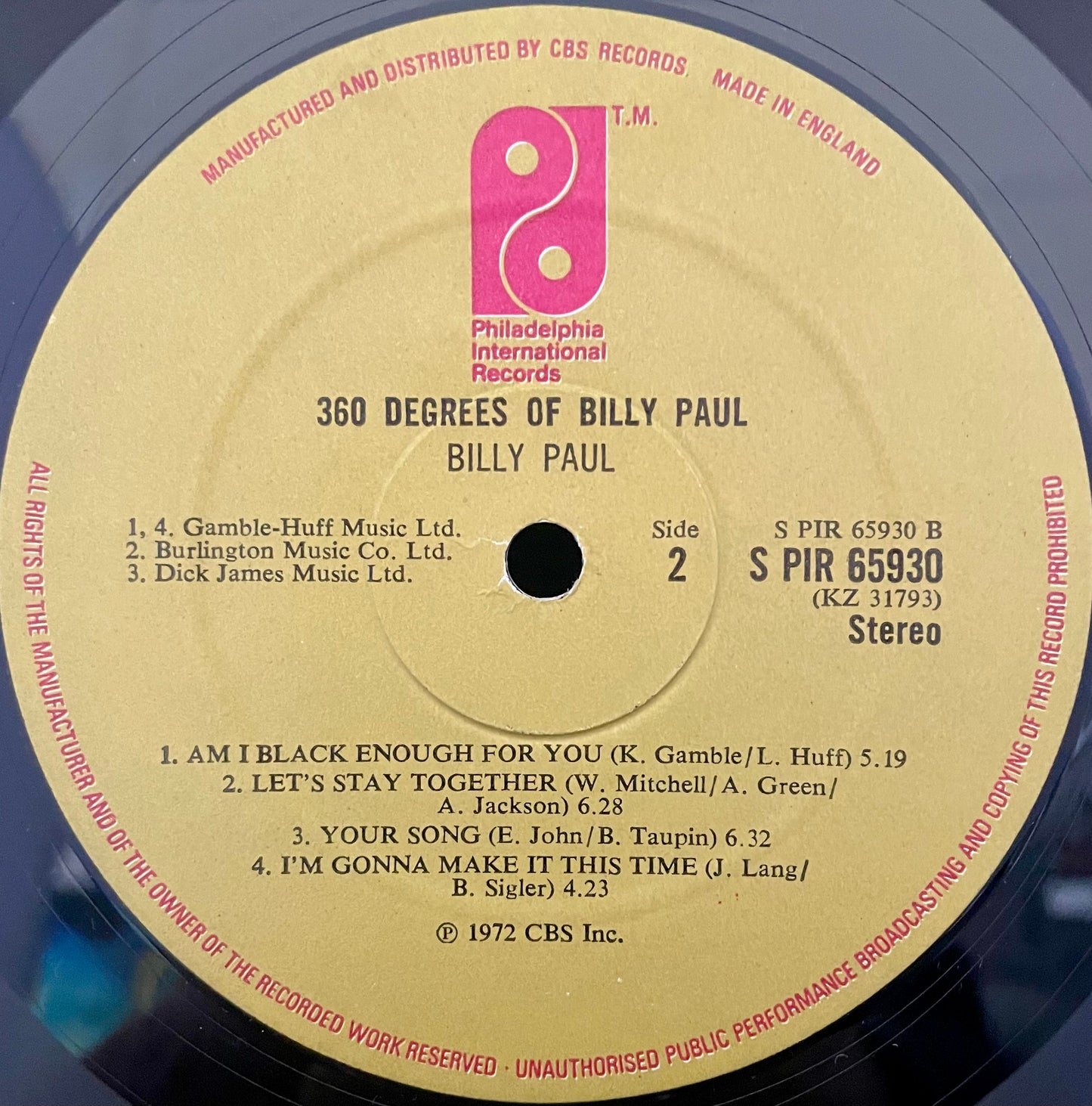 Billy Paul – 360 Degrees Of Billy Paul - USED Vinyl LP