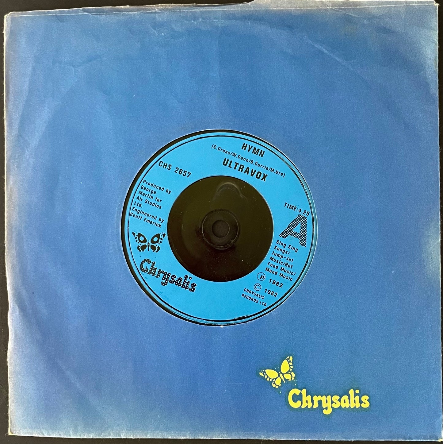 Ultravox – Hymn - USED Vinyl 7" Single