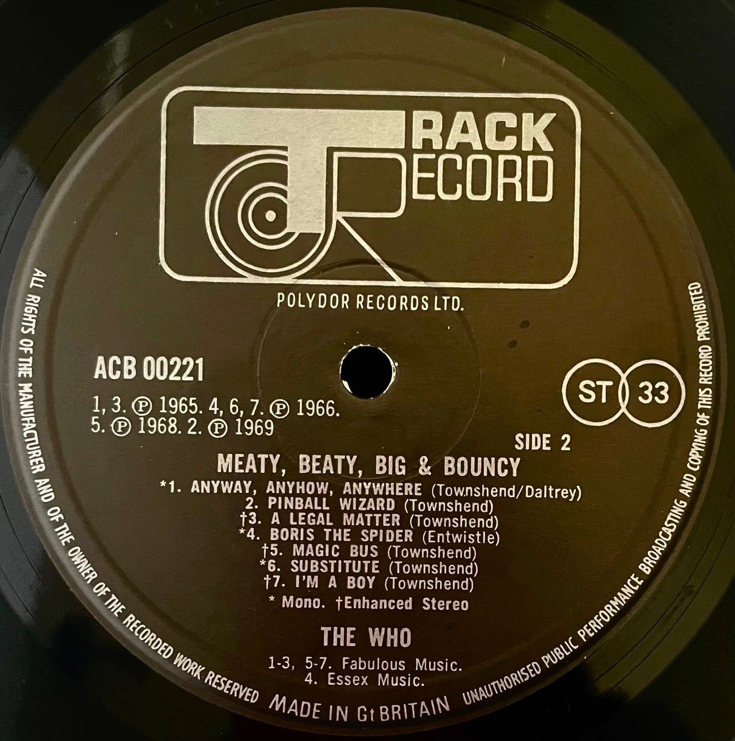 The Who – Meaty Beaty Big & Bouncy - USED Vinyl LP