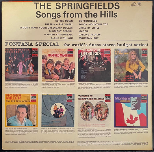 The Springfields – Songs From The Hills - USED Vinyl LP