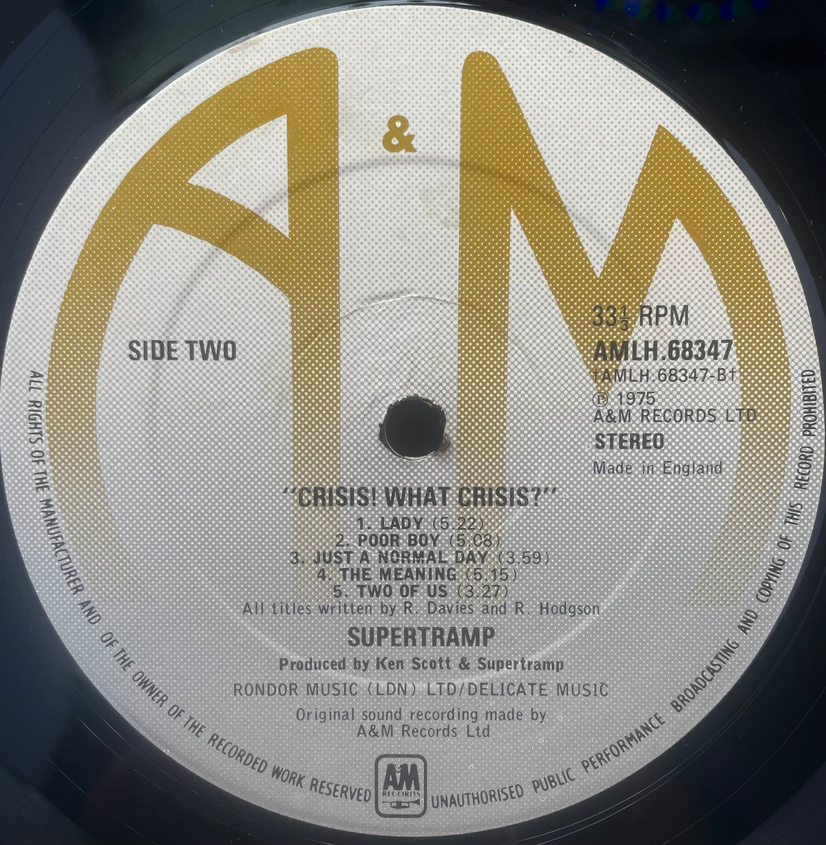 Supertramp – Crisis? What Crisis? - USED Vinyl LP
