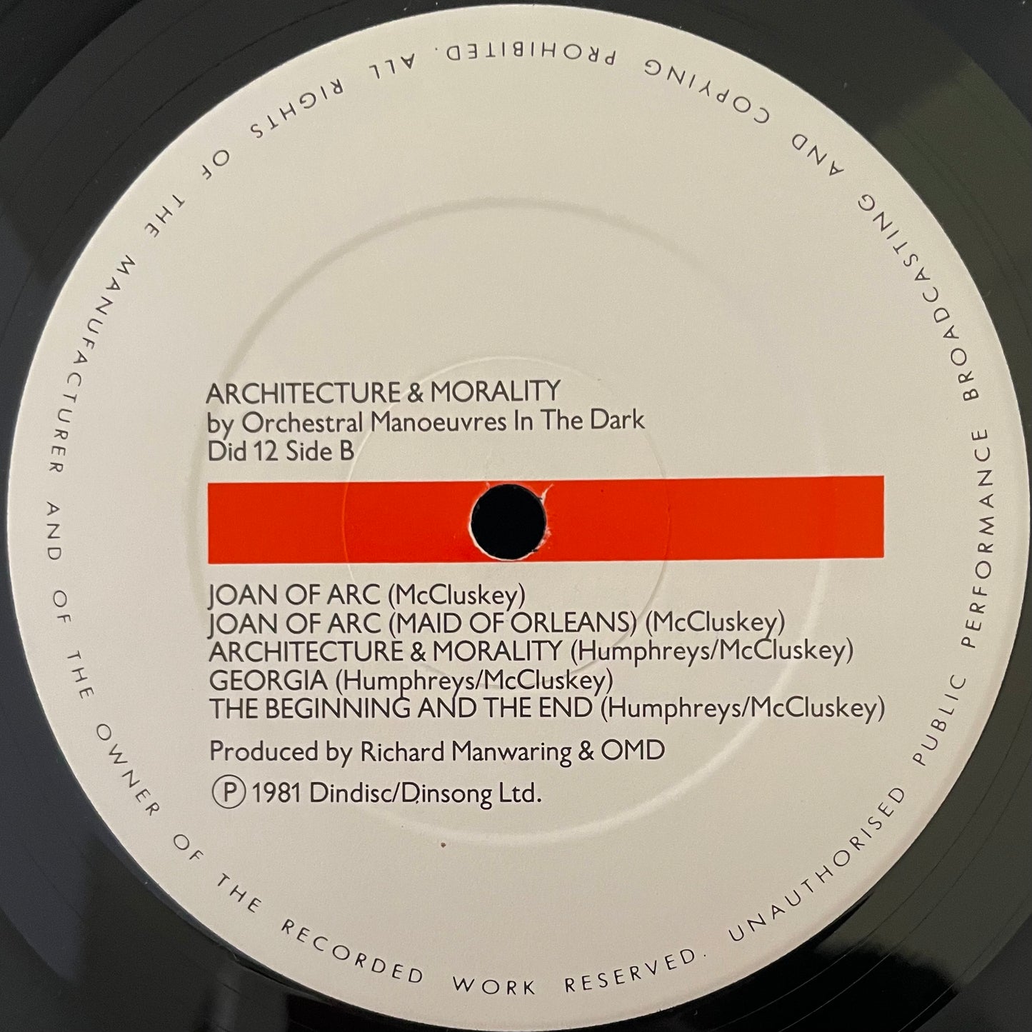 Orchestral Manoeuvres In The Dark – Architecture & Morality - USED Vinyl LP