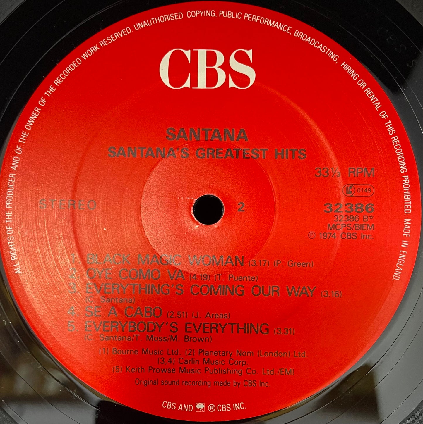 Santana – Santana's Greatest Hits - USED Vinyl LP