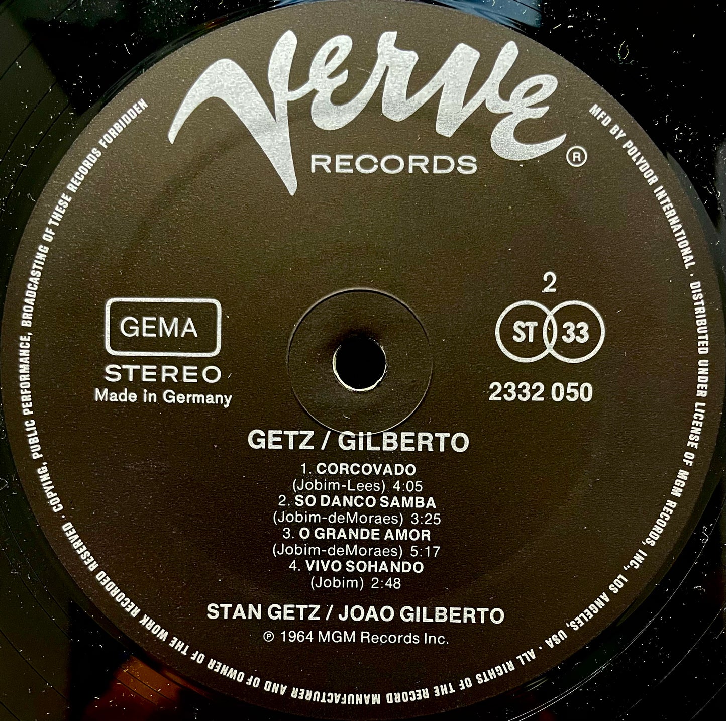 Stan Getz / João Gilberto Featuring Antonio Carlos Jobim – Getz / Gilberto - USED Vinyl LP