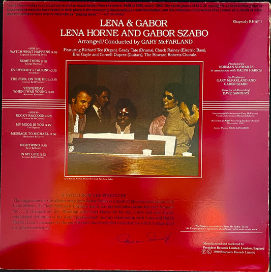 Lena Horne And Gabor Szabo – Lena & Gabor - USED Vinyl LP
