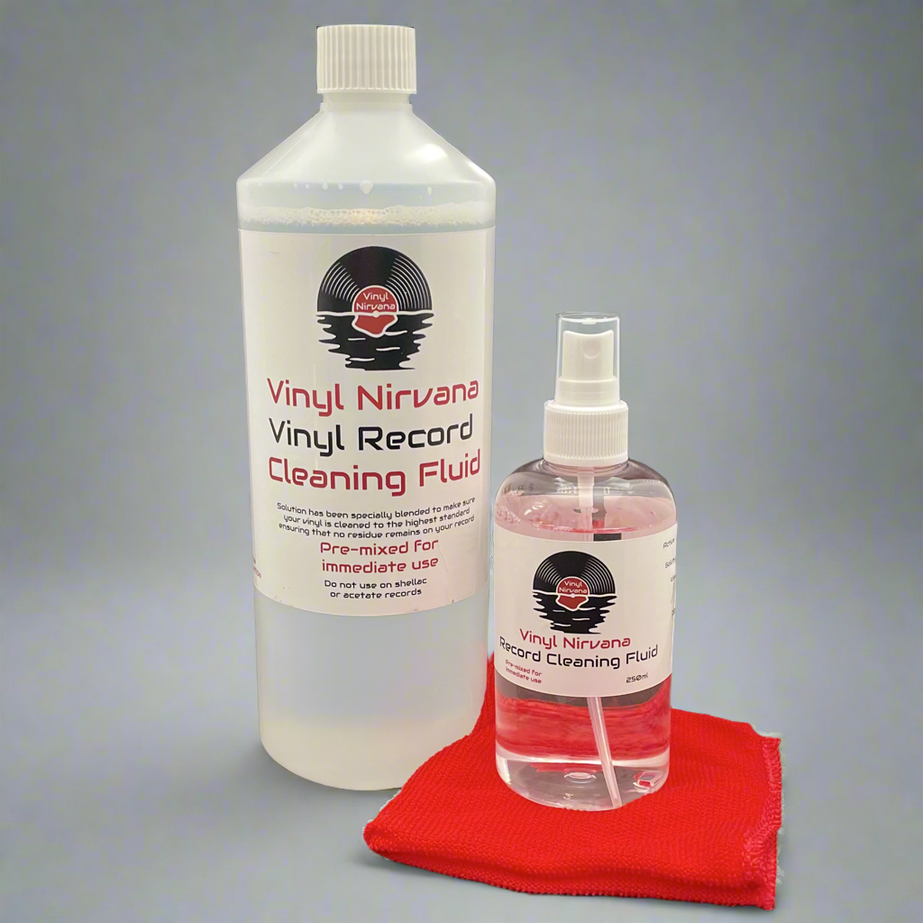 Vinyl Nirvana Record Cleaning Fluid - 250ml + 1L Refill + FREE Microfibre Cloth
