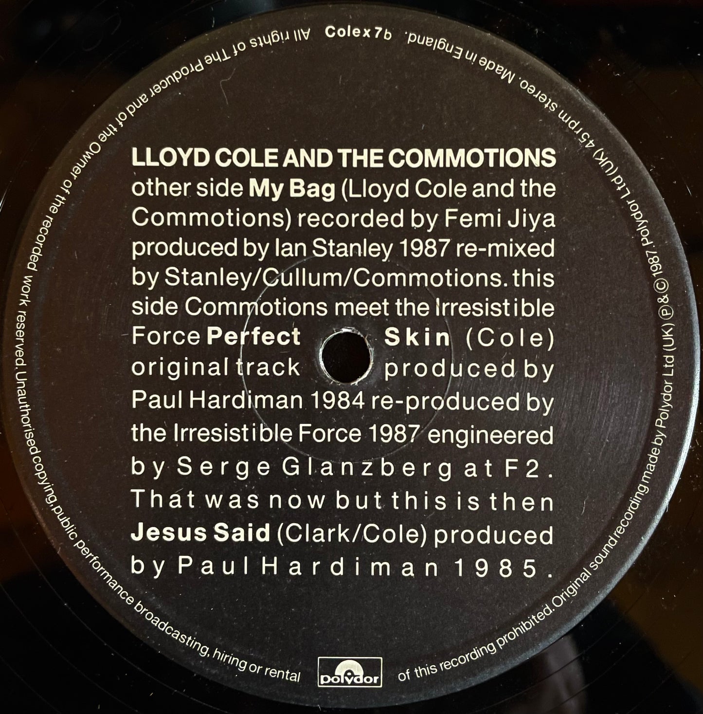 Lloyd Cole And The Commotions – My Bag - USED Vinyl 12" Single