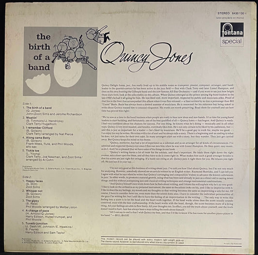 Quincy Jones – The Birth Of A Band - USED Vinyl LP