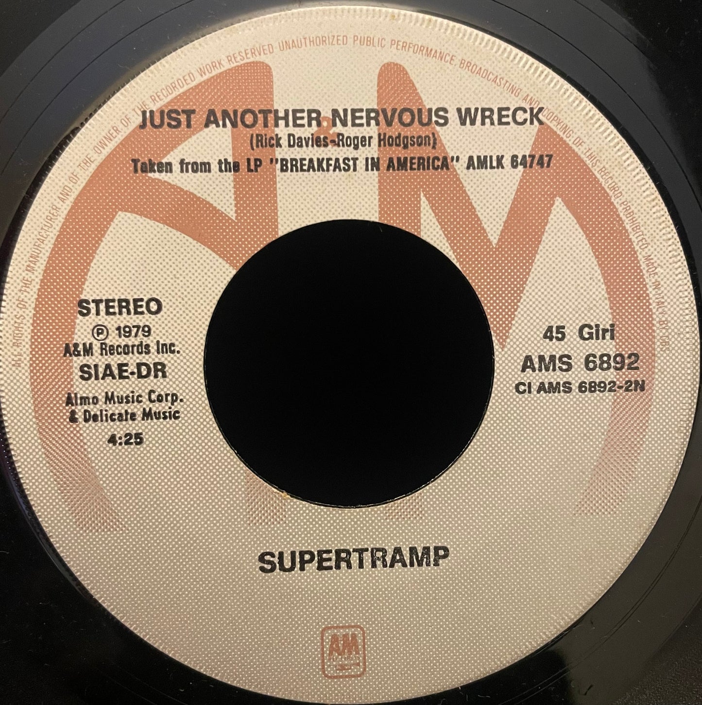 Supertramp – The Logical Song - USED Vinyl 7" Single