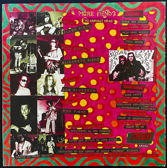 More Fiends – Yo Asphalt Head - USED Vinyl LP Limited Edition