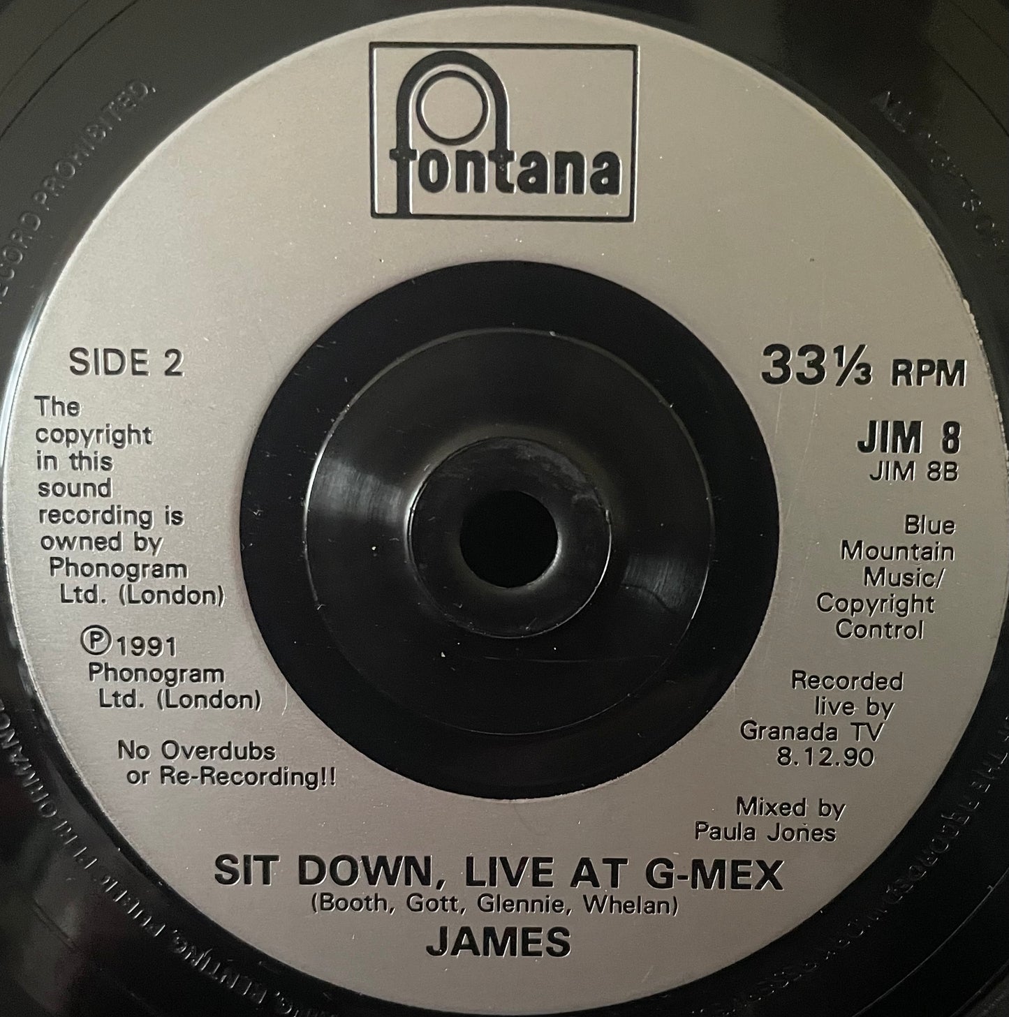 James – Sit Down - USED Vinyl 7" Single