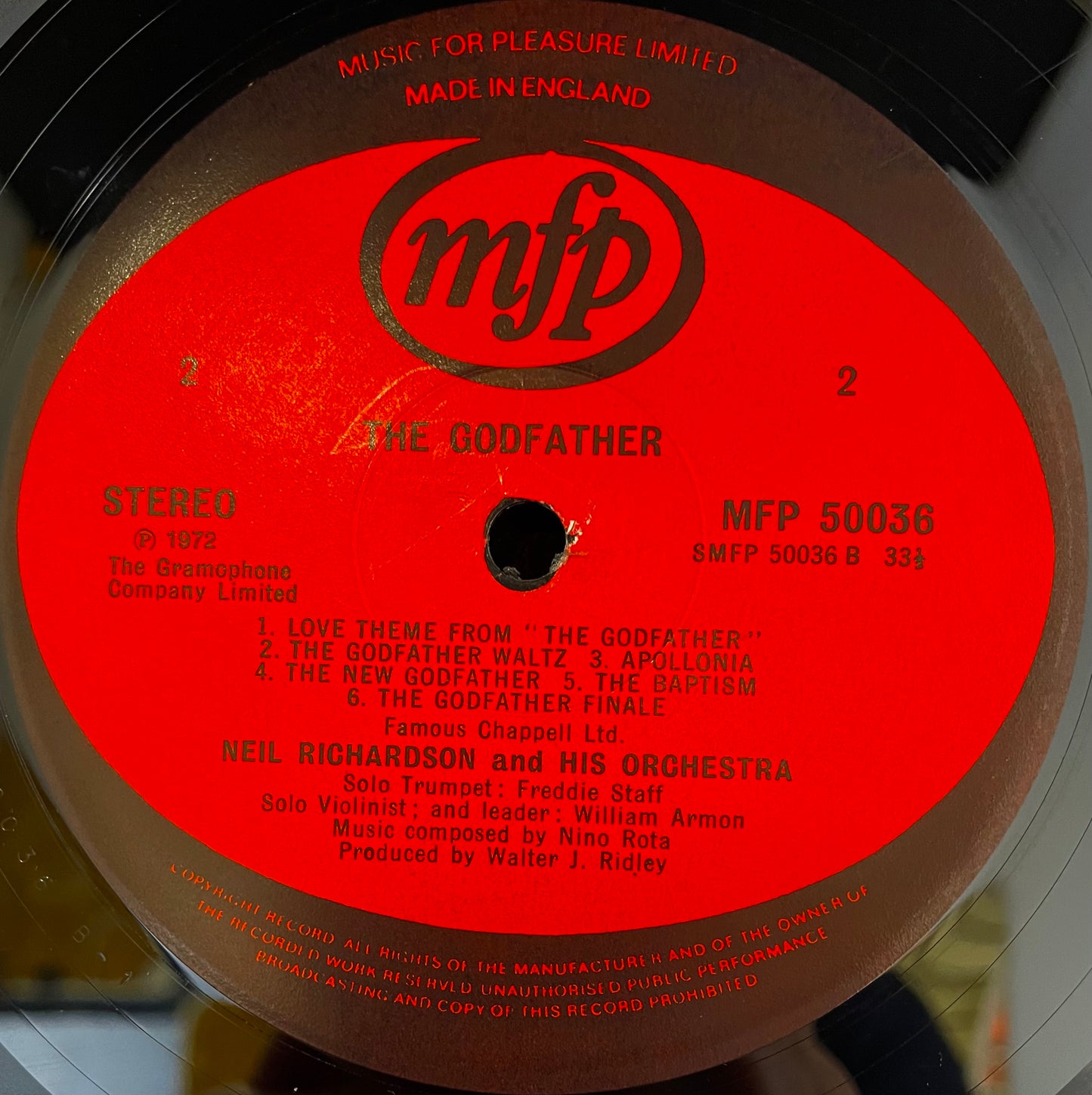 Neil Richardson And His Orchestra – Music From The Godfather - USED Vinyl LP