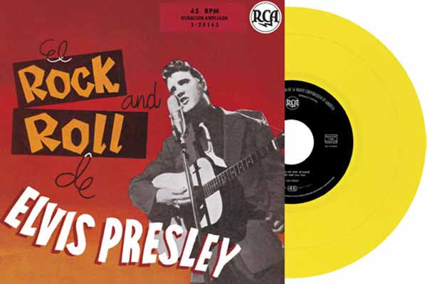 PRESALE - Elvis Presley - El Rock And Roll De Elvis Presley - YELLOW Vinyl 7" EP (Spain)