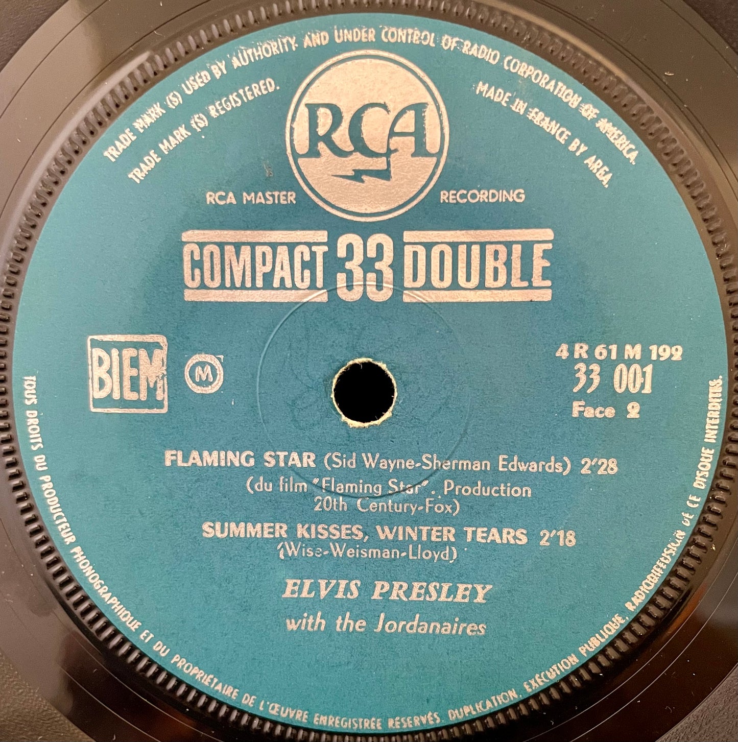 Elvis Presley With The Jordanaires – Surrender - USED Vinyl 7" EP