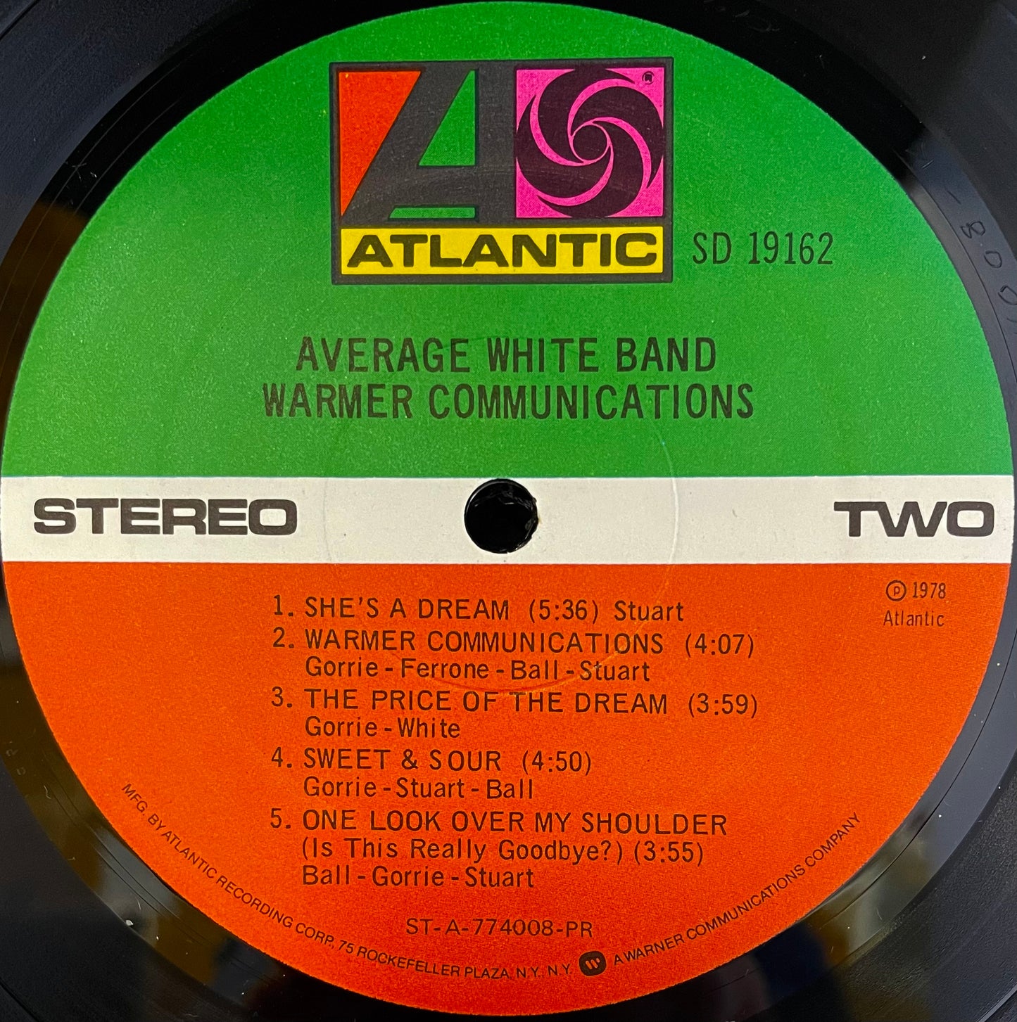 Average White Band – Warmer Communications - USED Vinyl LP