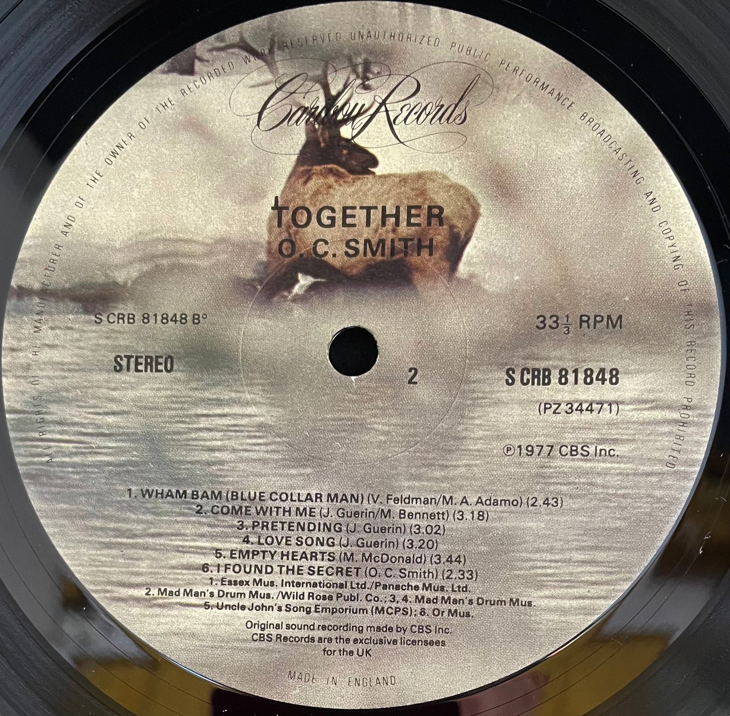 O. C. Smith – Together - USED Vinyl LP