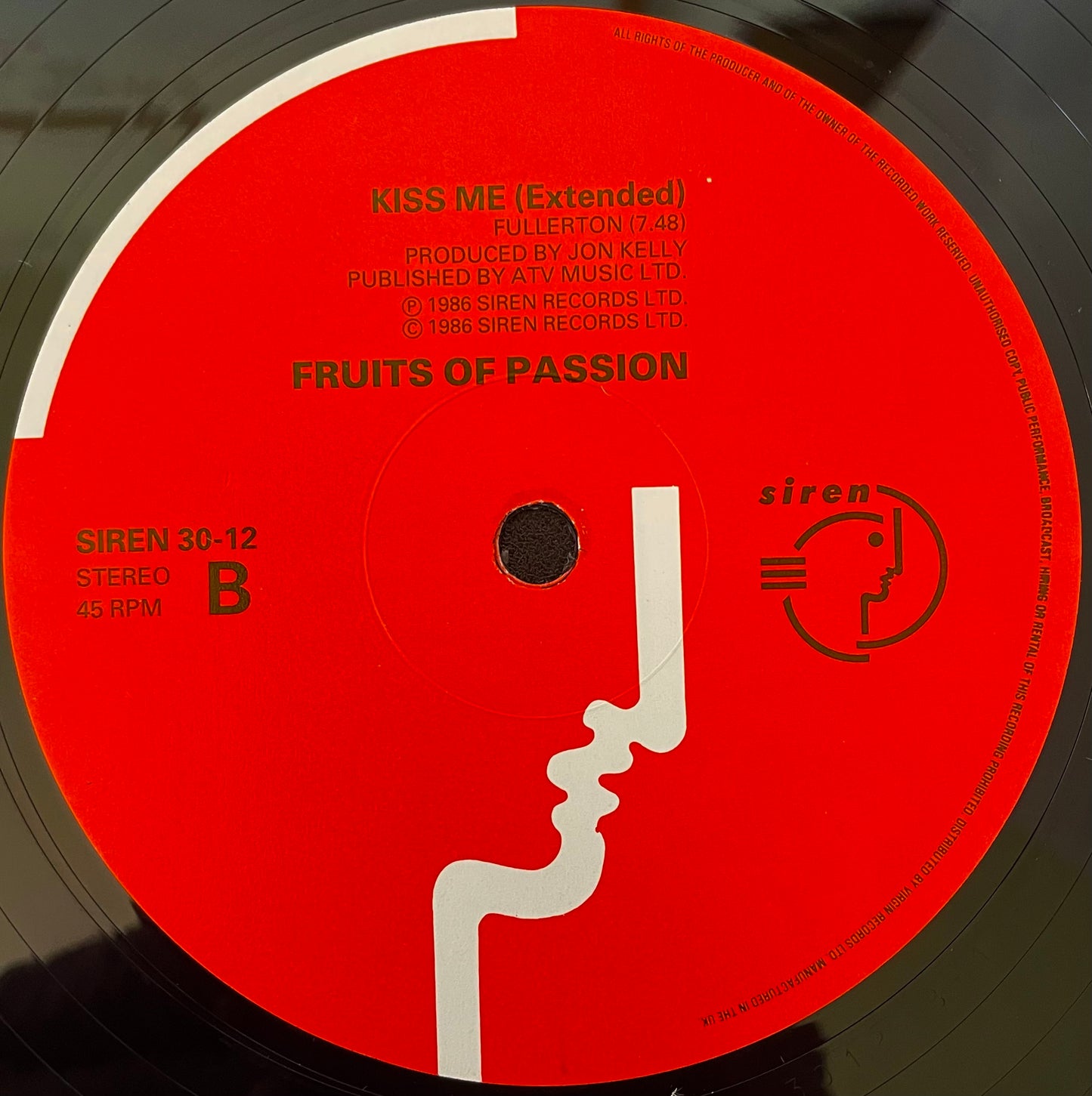 Fruits Of Passion – No More Tears - USED Vinyl 12" Single