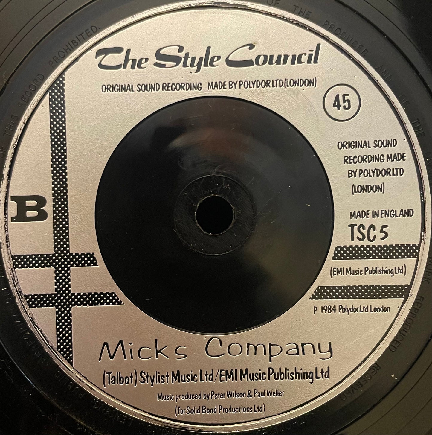 The Style Council – My Ever Changing Moods - USED Vinyl 7" Single