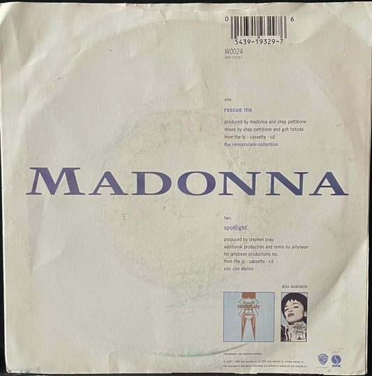 Madonna – Rescue Me - USED Vinyl 7" Single