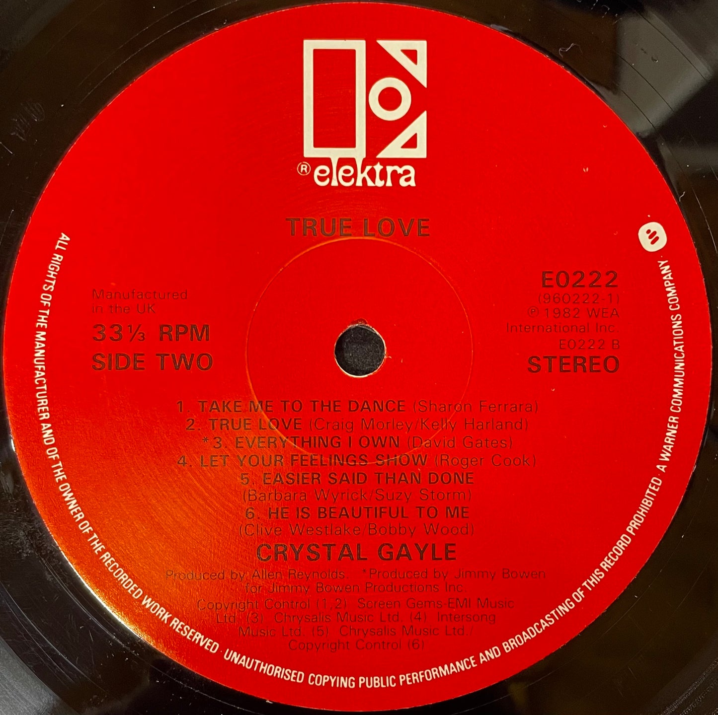Crystal Gayle – True Love - USED Vinyl LP