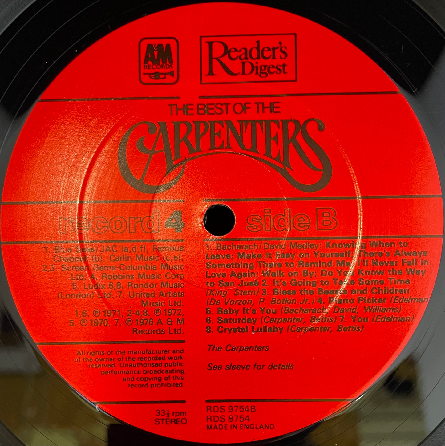 Carpenters – The Best Of The Carpenters - USED Vinyl 4LP Box Set