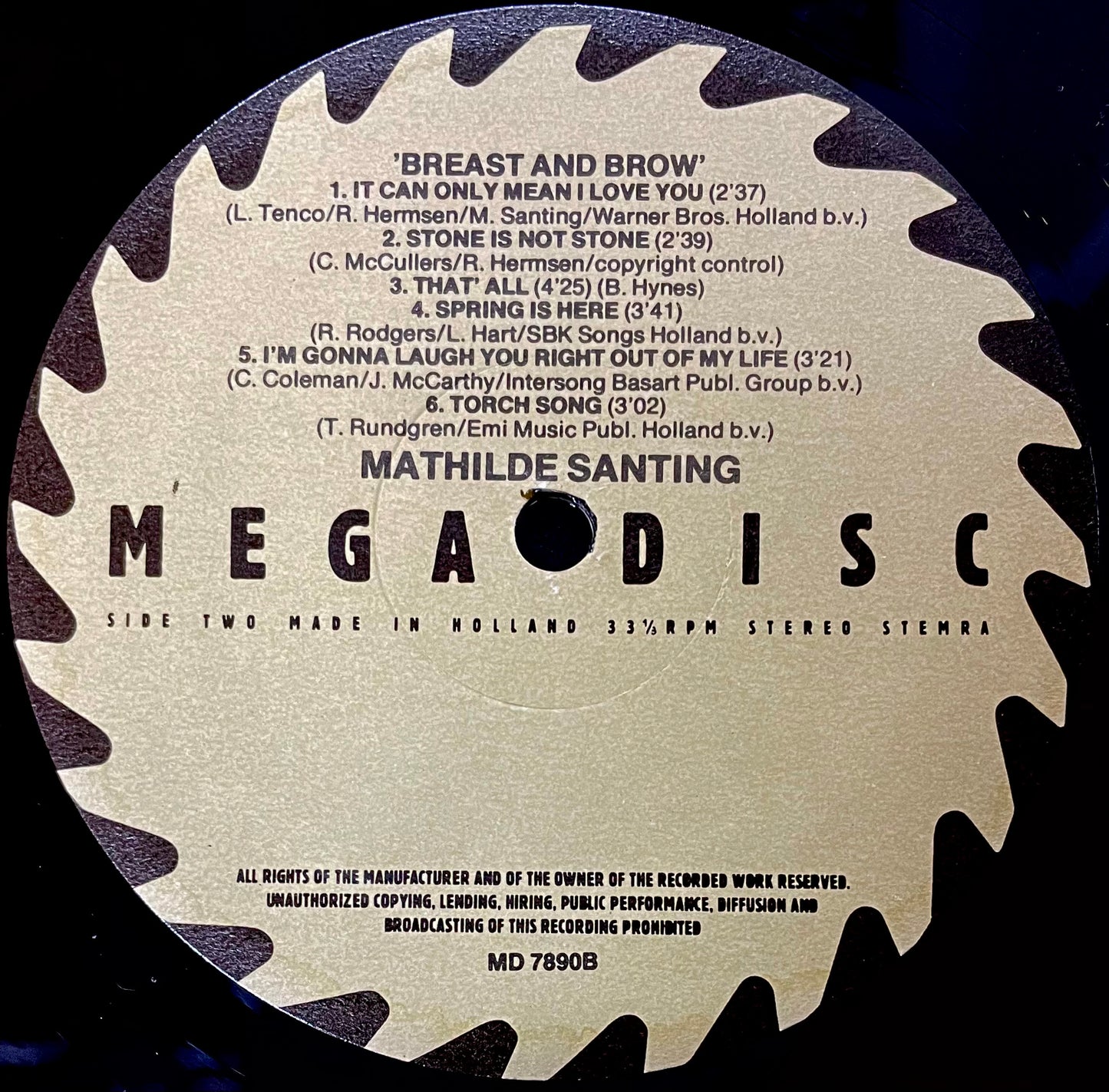 Mathilde Santing – Breast And Brow - USED Vinyl LP