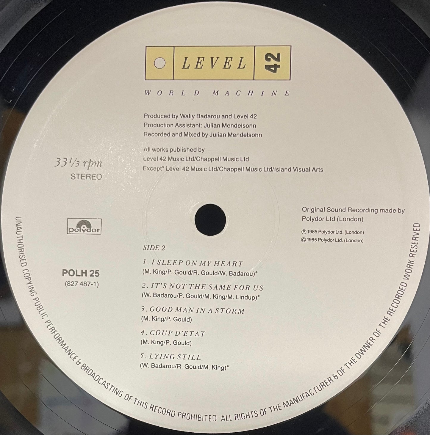 Level 42 – World Machine - USED Vinyl LP