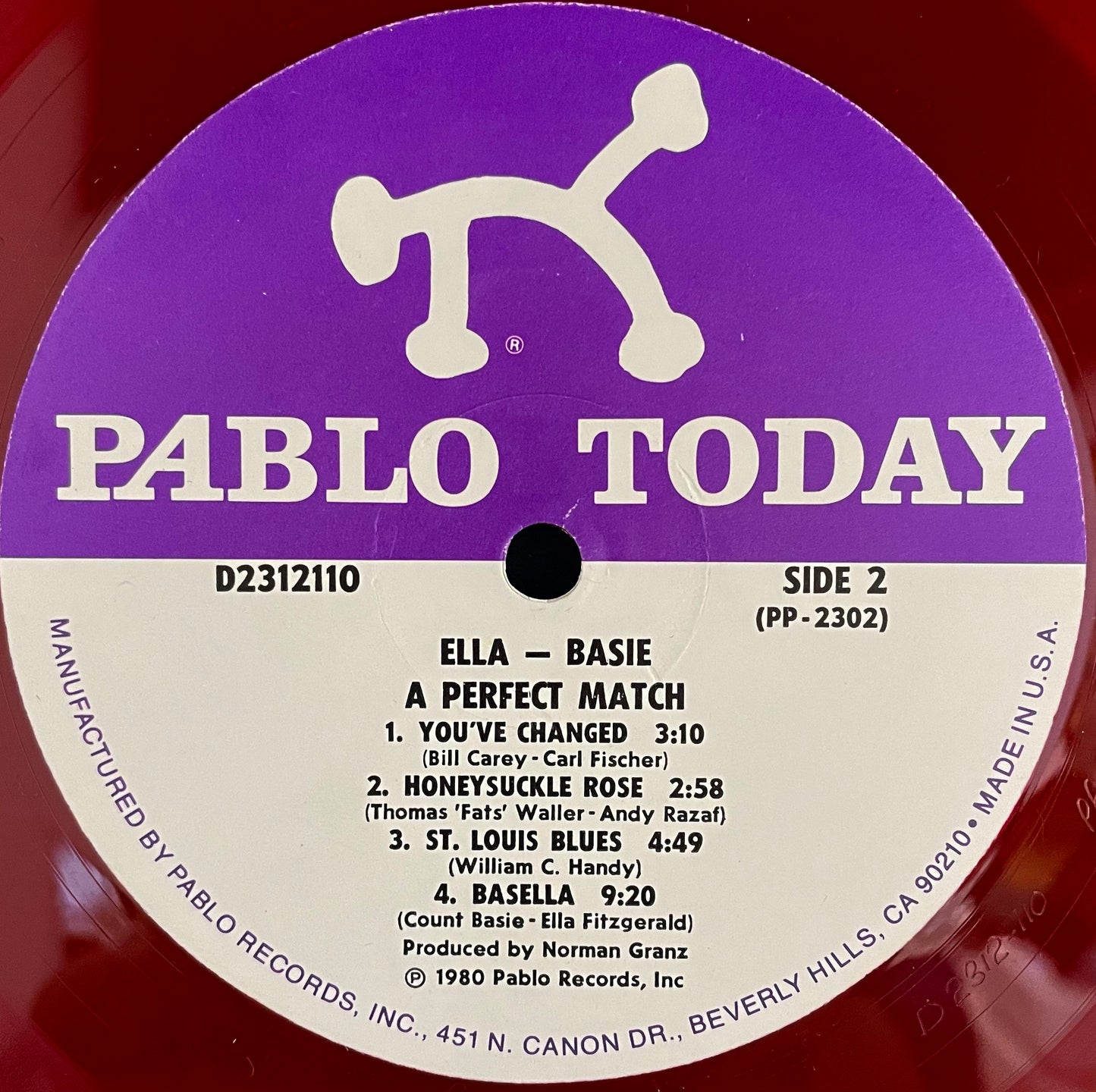 Ella And Basie – A Perfect Match - USED Vinyl LP RED
