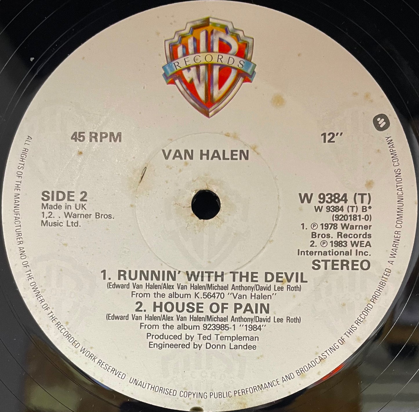 Van Halen – Jump! - USED Vinyl 12" Single