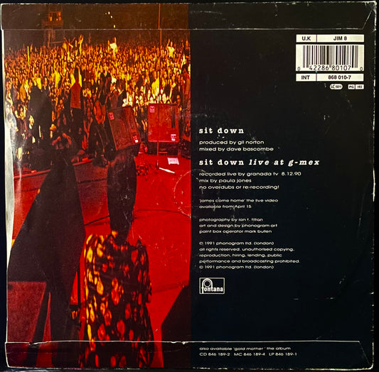 James – Sit Down - USED Vinyl 7" Single