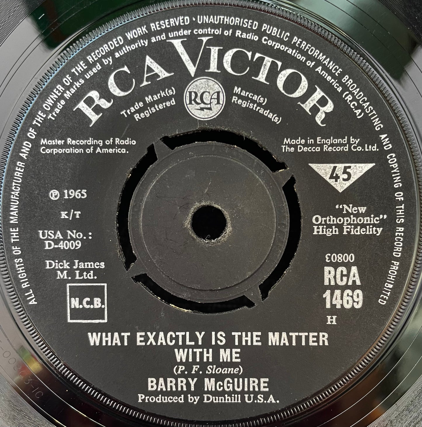 Barry McGuire – Eve Of Destruction - USED Vinyl 7" Single