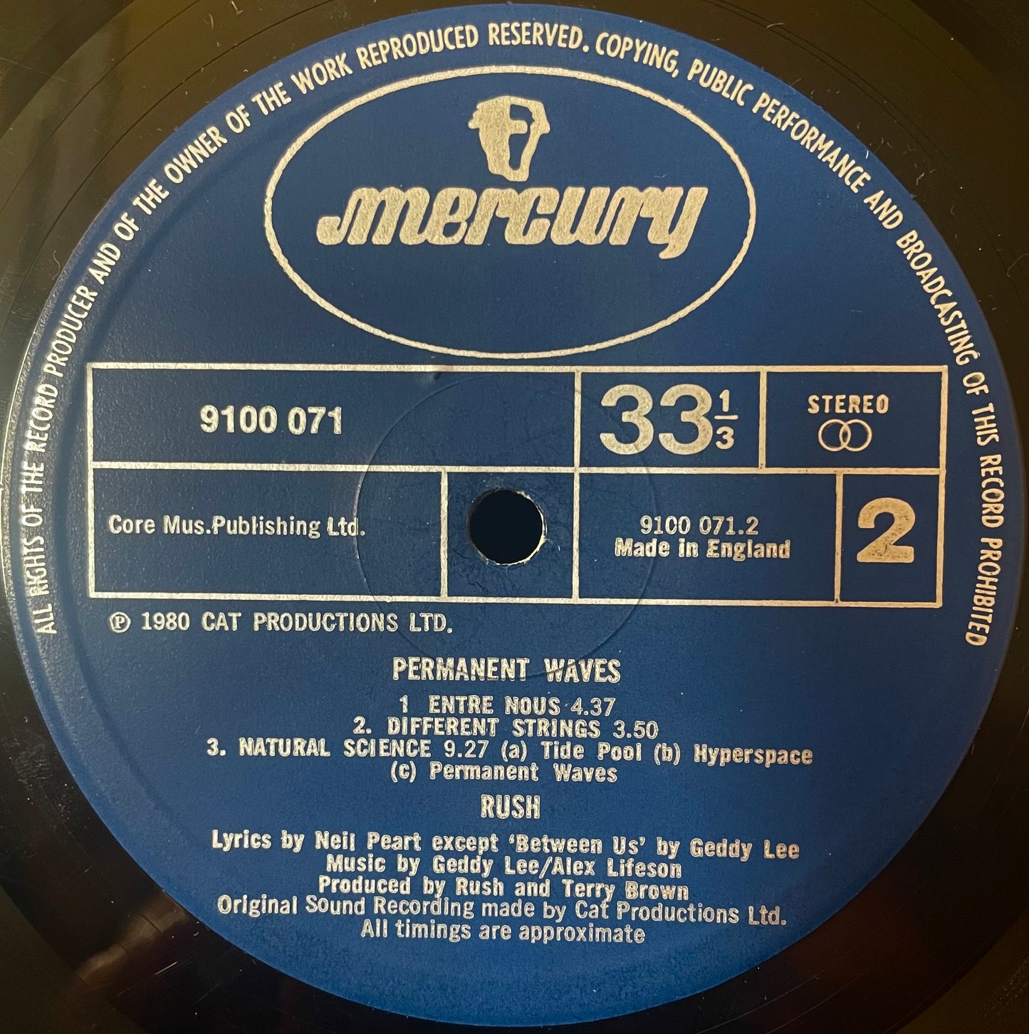 Rush – Permanent Waves - USED Vinyl LP
