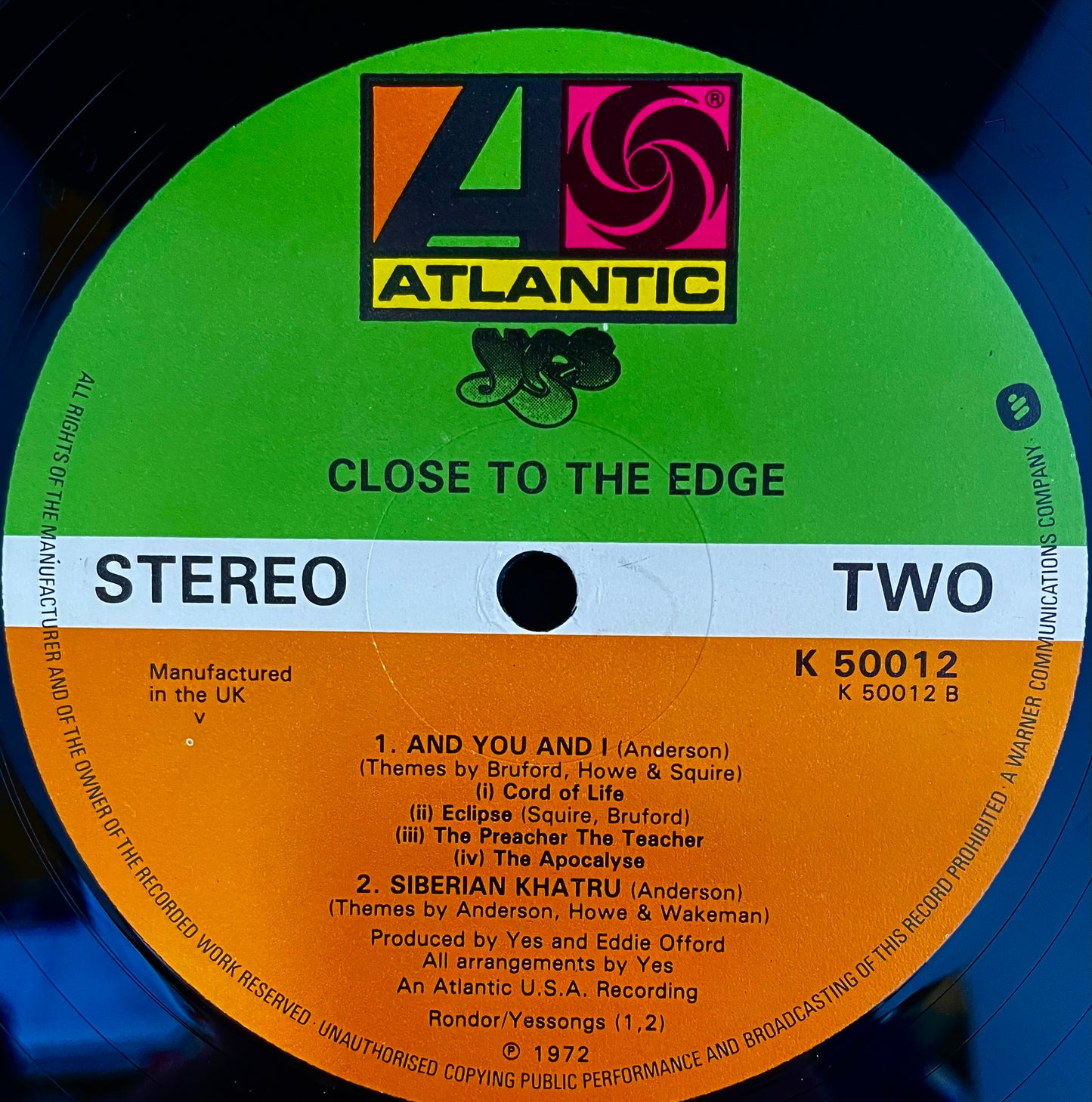 Yes – Close To The Edge - USED Vinyl LP