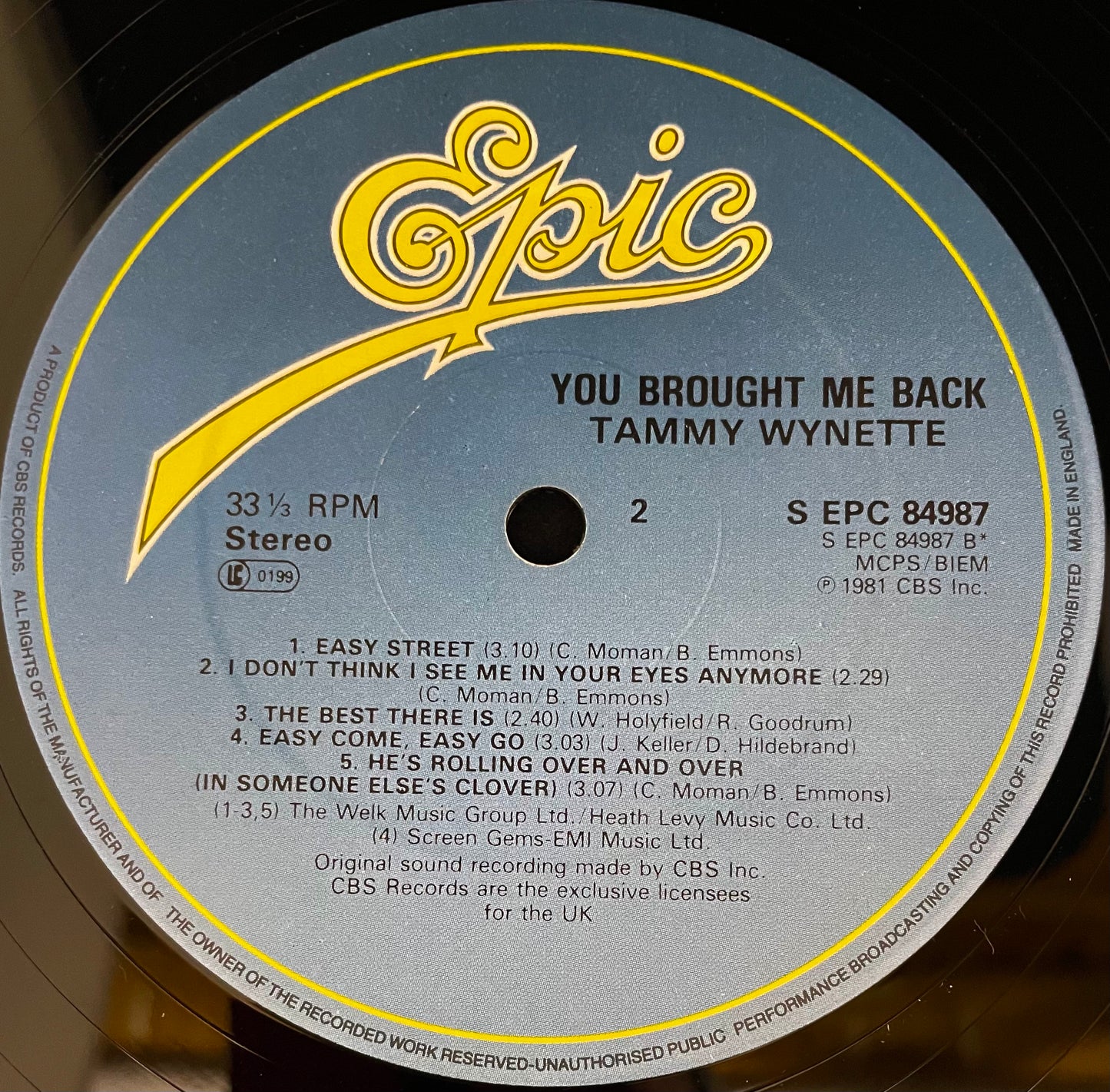 Tammy Wynette – You Brought Me Back - USED Vinyl LP