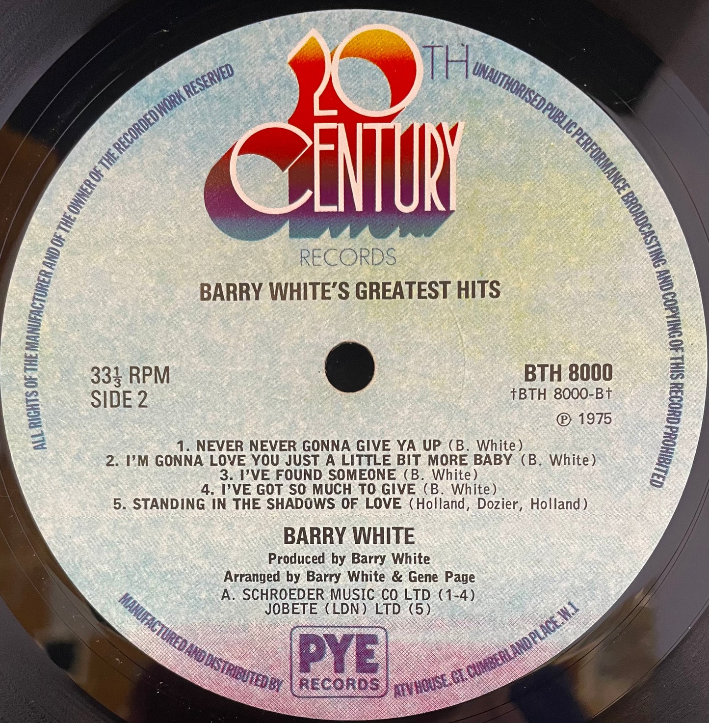Barry White – Greatest Hits - USED Vinyl LP