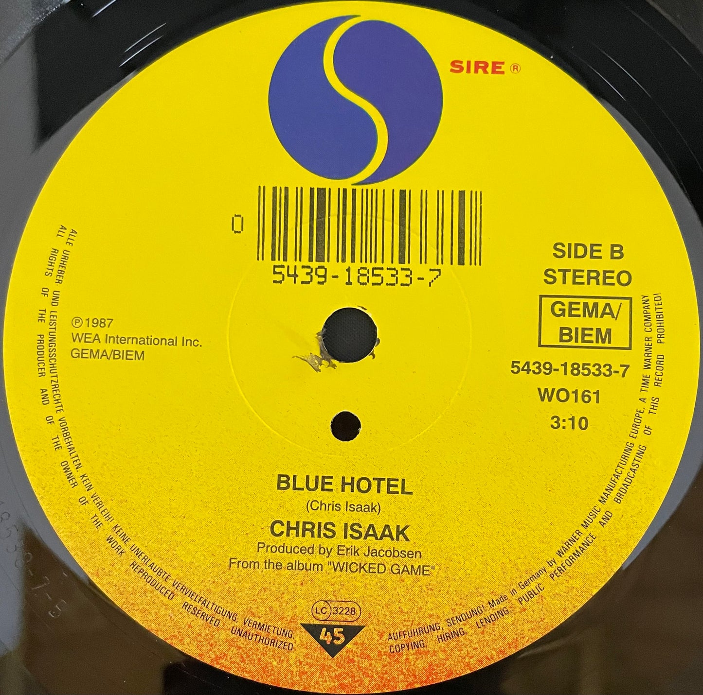 Chris Isaak – Can't Do A Thing (To Stop Me) - USED Vinyl 7" Single