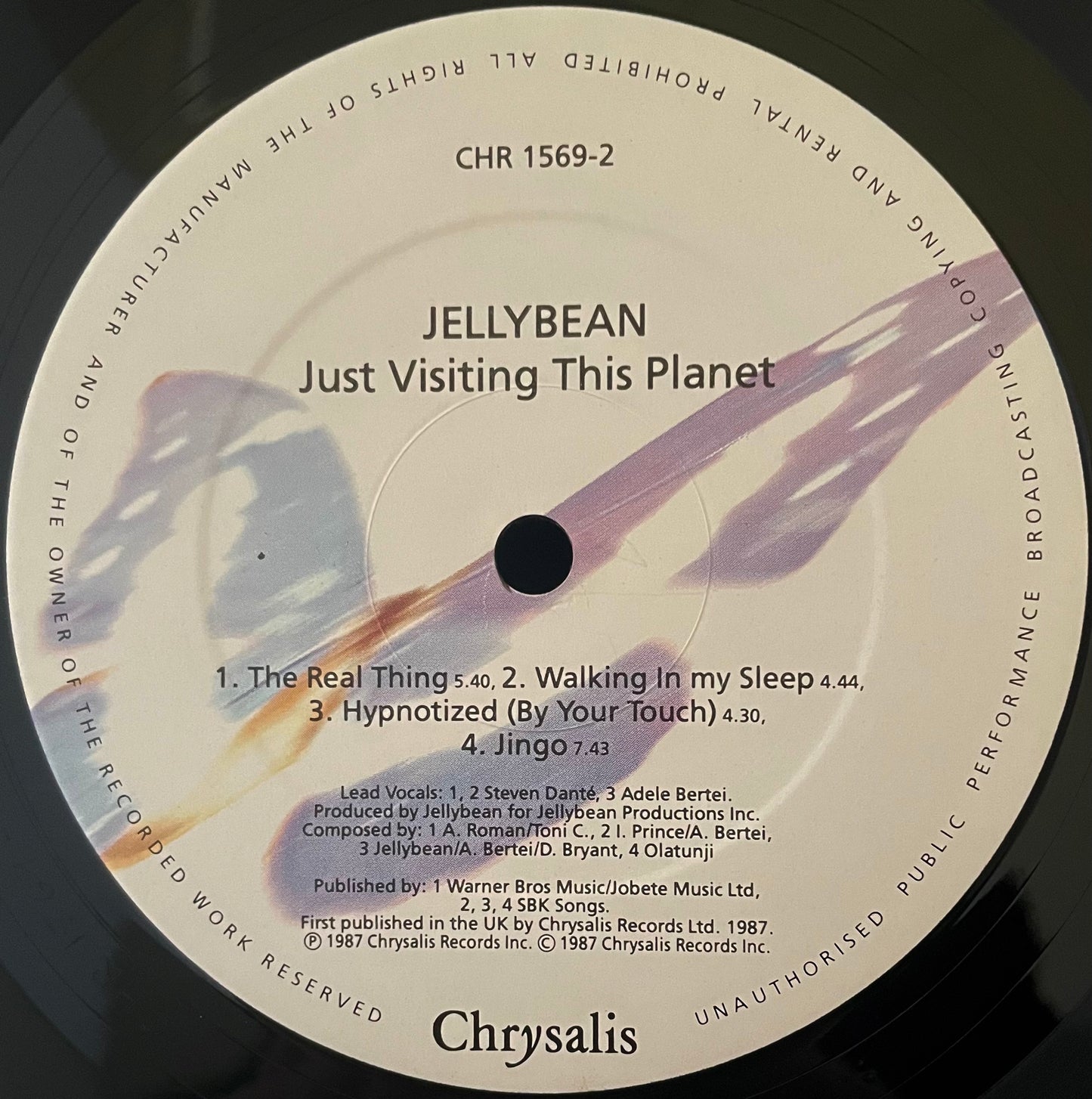 Jellybean – Just Visiting This Planet - USED Vinyl LP