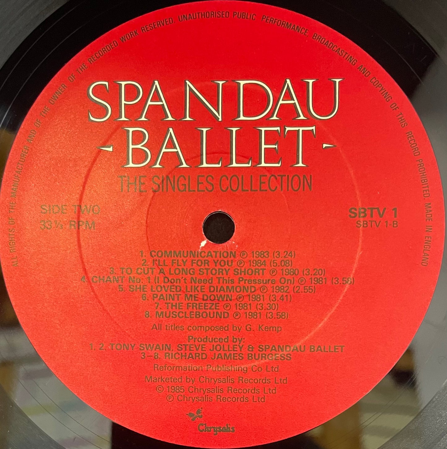 Spandau Ballet – The Singles Collection - USED Vinyl LP