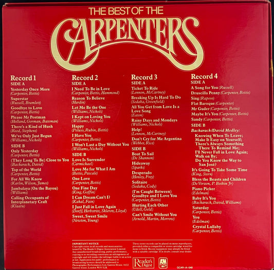 Carpenters – The Best Of The Carpenters - USED Vinyl 4LP Box Set