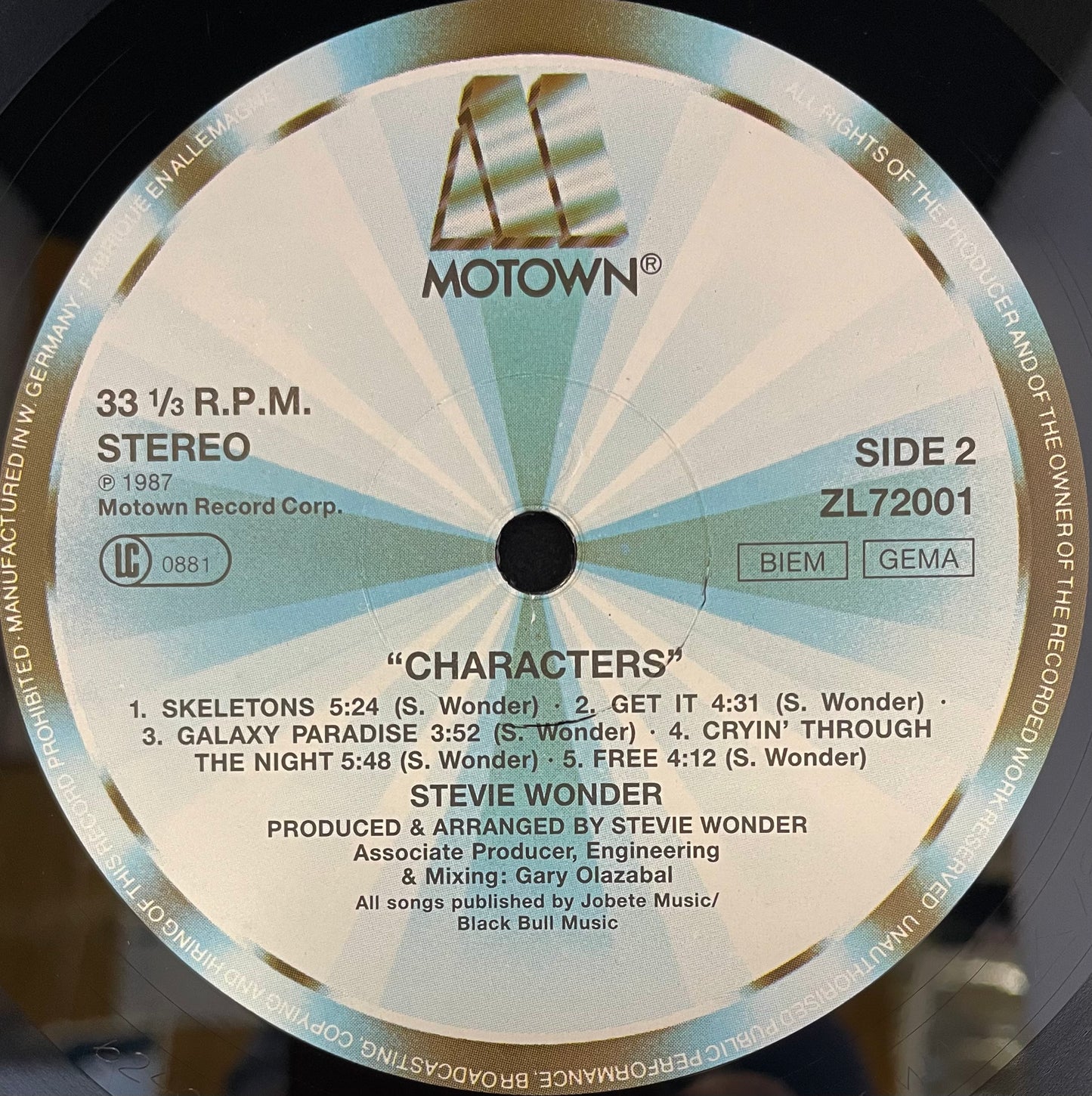 Stevie Wonder – Characters - USED Vinyl LP
