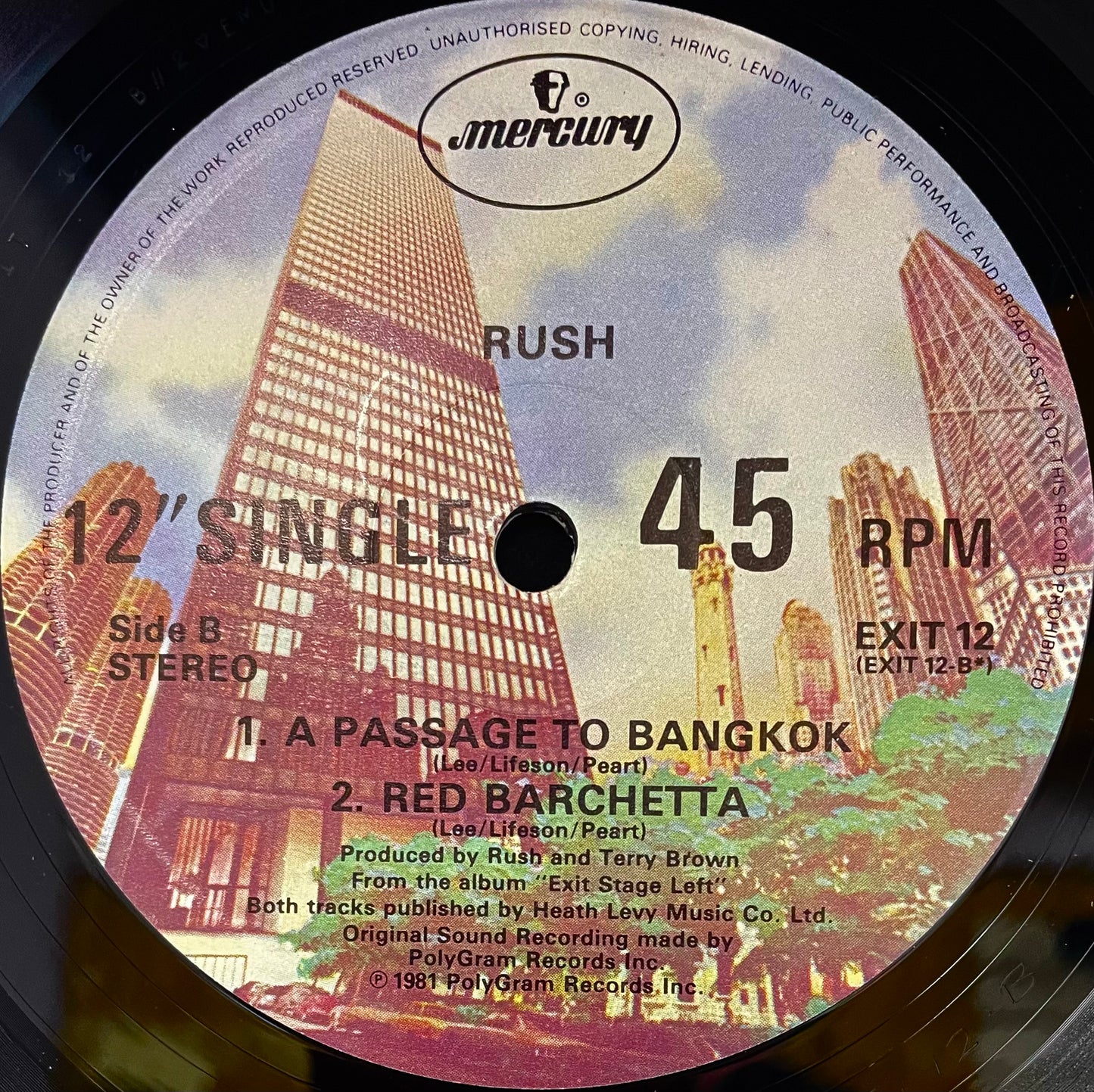 Rush – Live! - USED Vinyl 12" Single