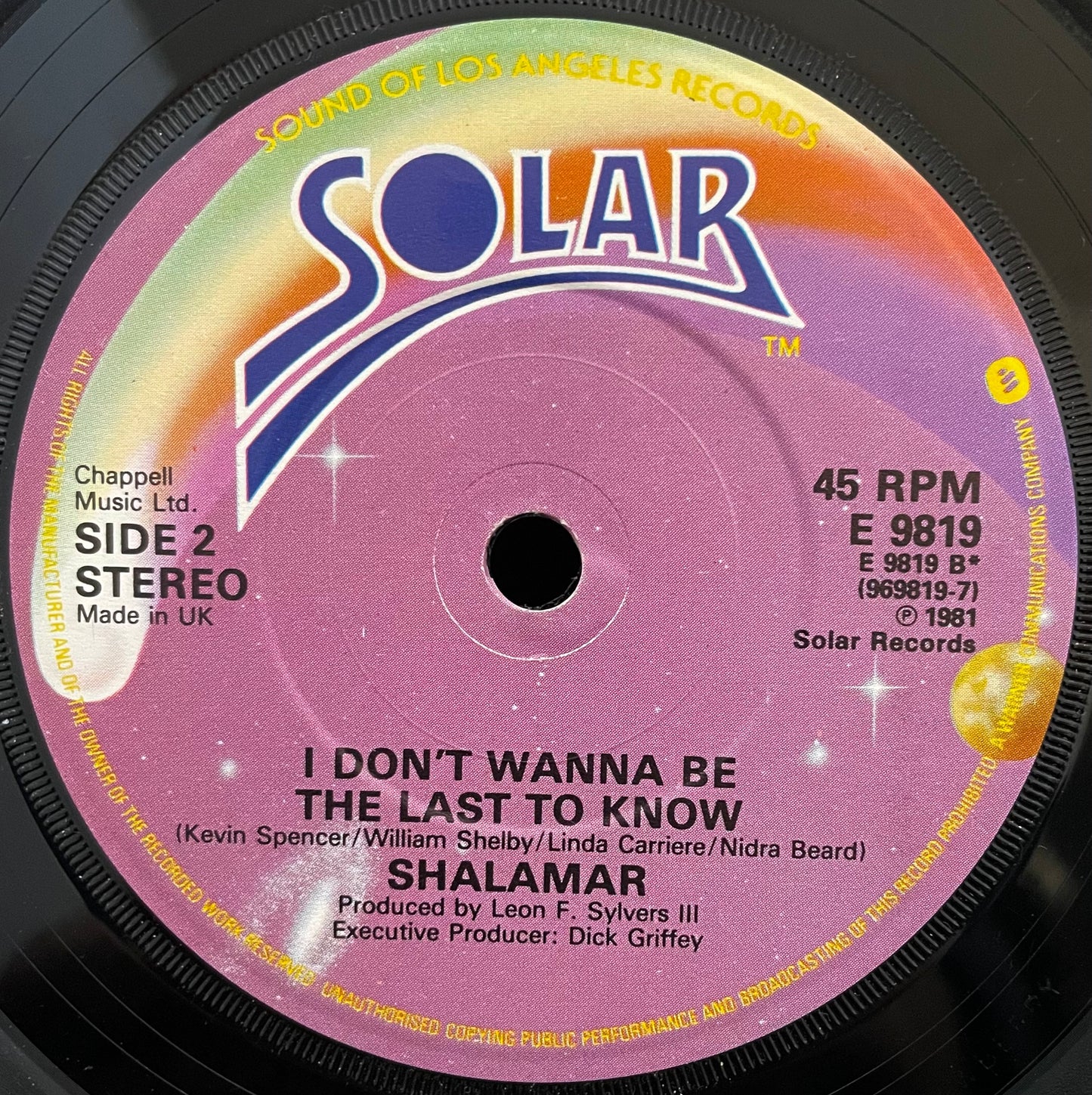 Shalamar – Dead Giveaway – gebrauchte 7"-Vinyl-Single