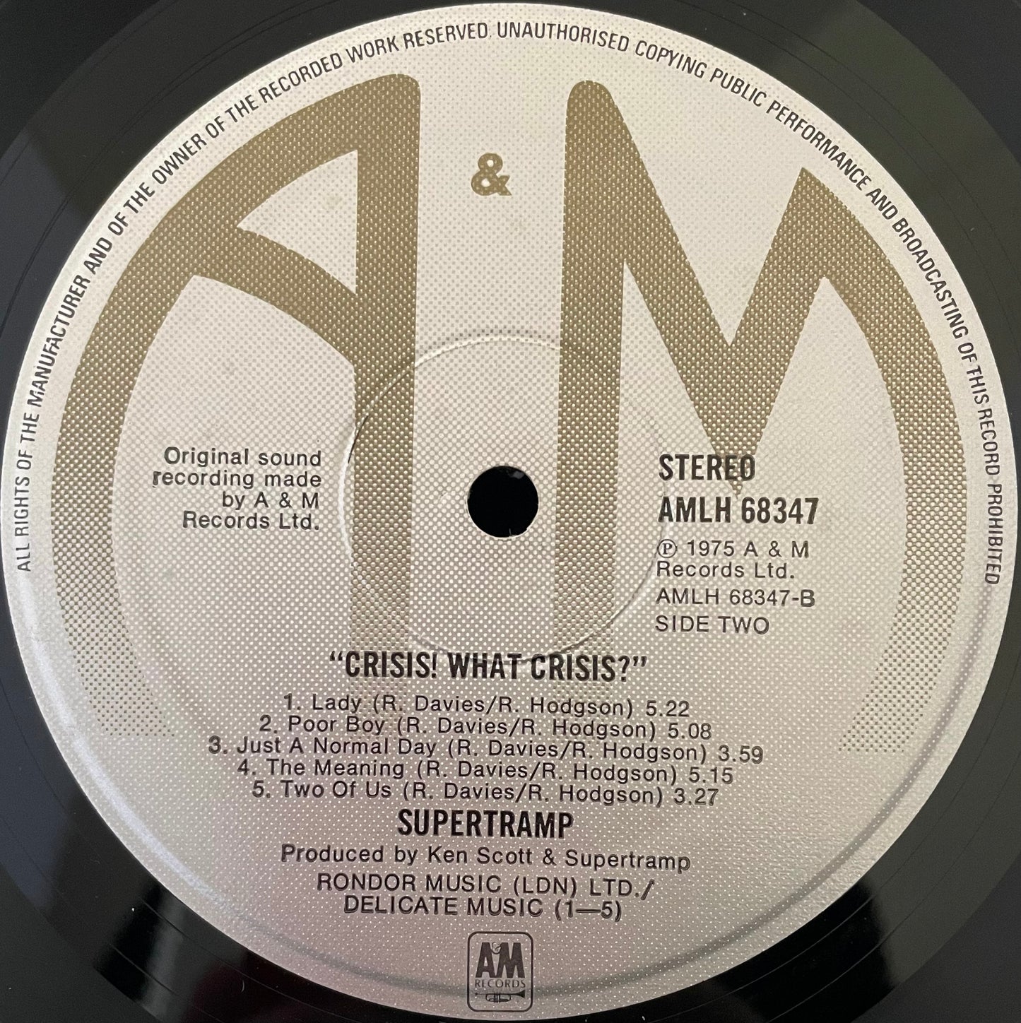 Supertramp – Crisis? What Crisis? - USED Vinyl LP