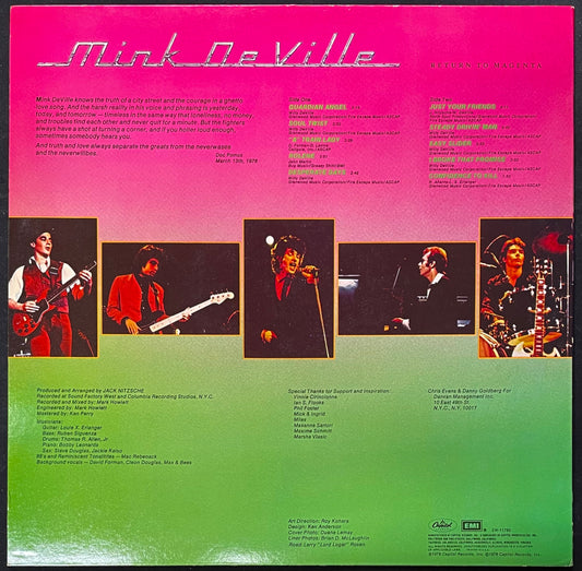 Mink DeVille – Return To Magenta - USED Vinyl LP