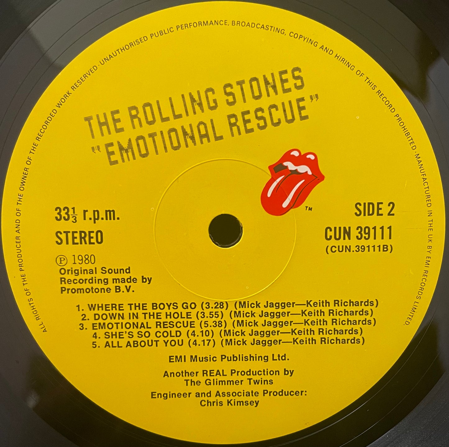 The Rolling Stones – Emotional Rescue - USED Vinyl LP