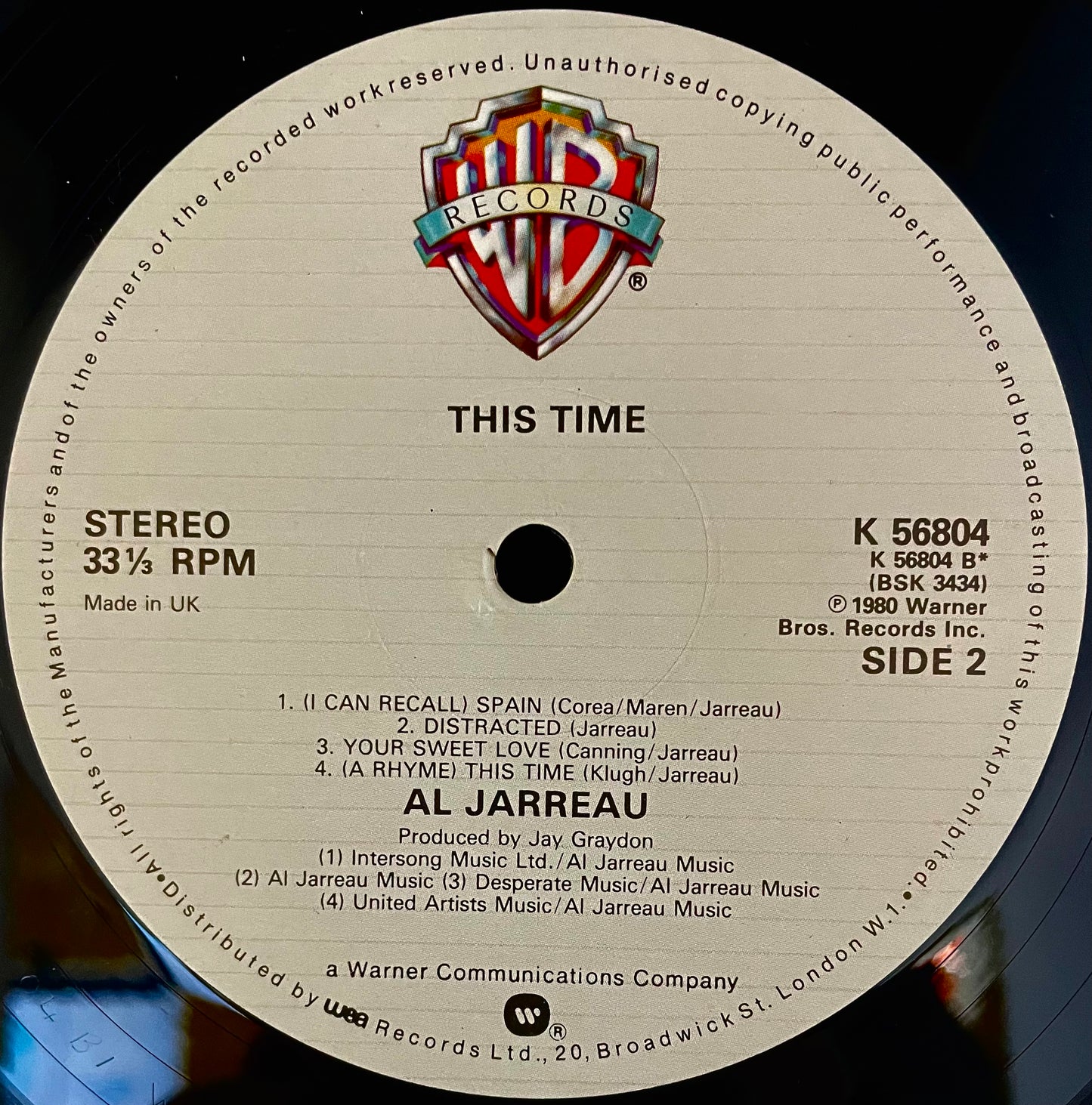 Al Jarreau – This Time - USED Vinyl LP