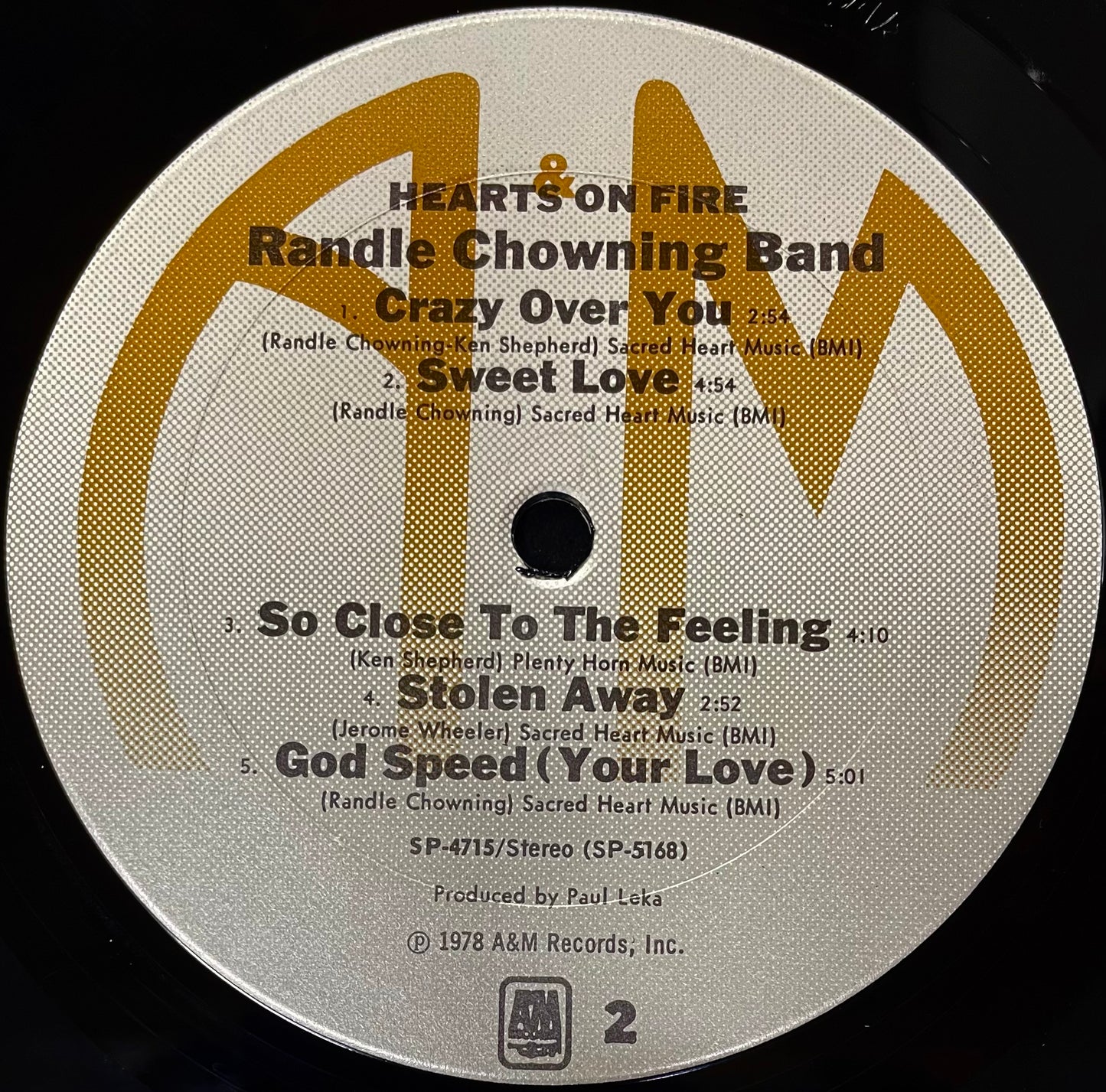 Randle Chowning Band – Hearts On Fire - USED Vinyl LP