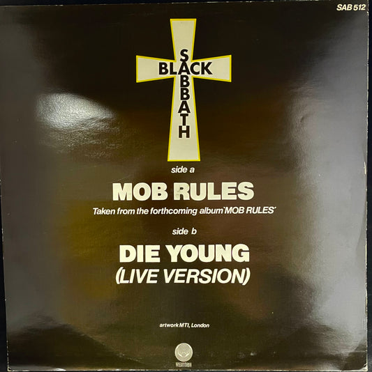 Black Sabbath – Mob Rules - USED Vinyl 12" Single