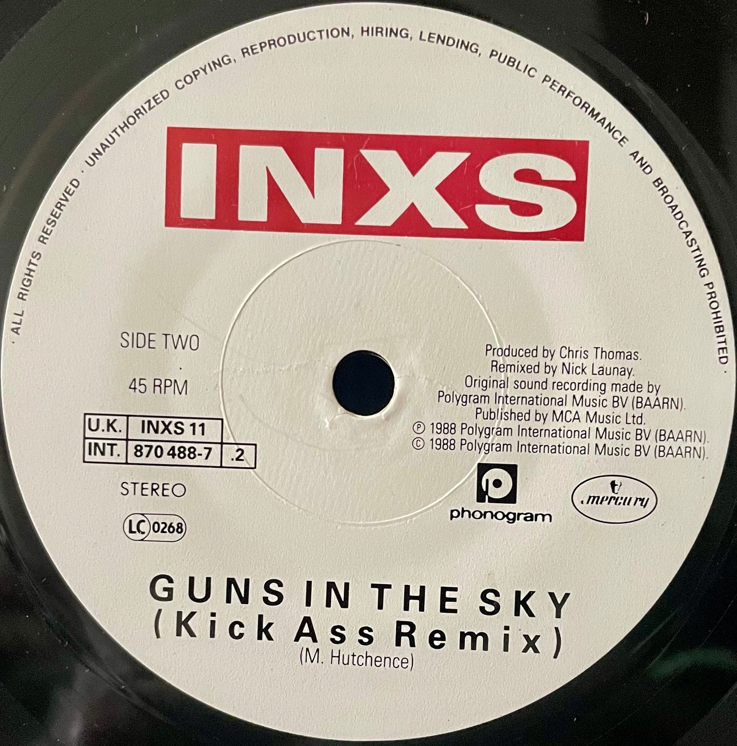 INXS – Never Tear Us Apart - USED Vinyl 7" Single